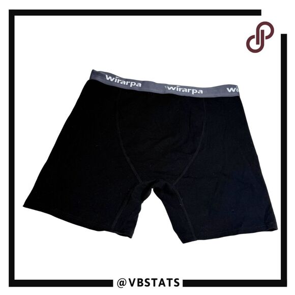 Wirarpa Men's Cotton Blend Ultra Breathable Soft Boxer Briefs Black Size XL - Picture 1 of 6